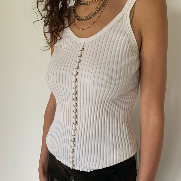 ALEXANDER WANG Piercing Tank in Bleach - Picture 3 of 5